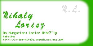 mihaly lorisz business card